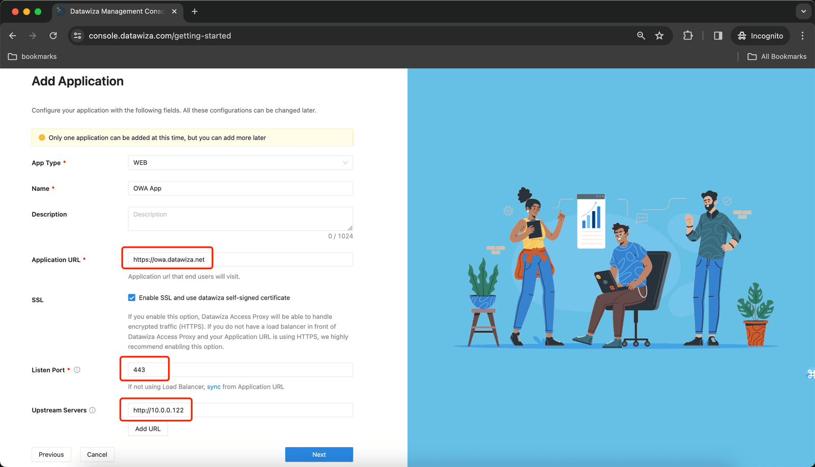 Microsoft OWA SSO and MFA | Create a New Application