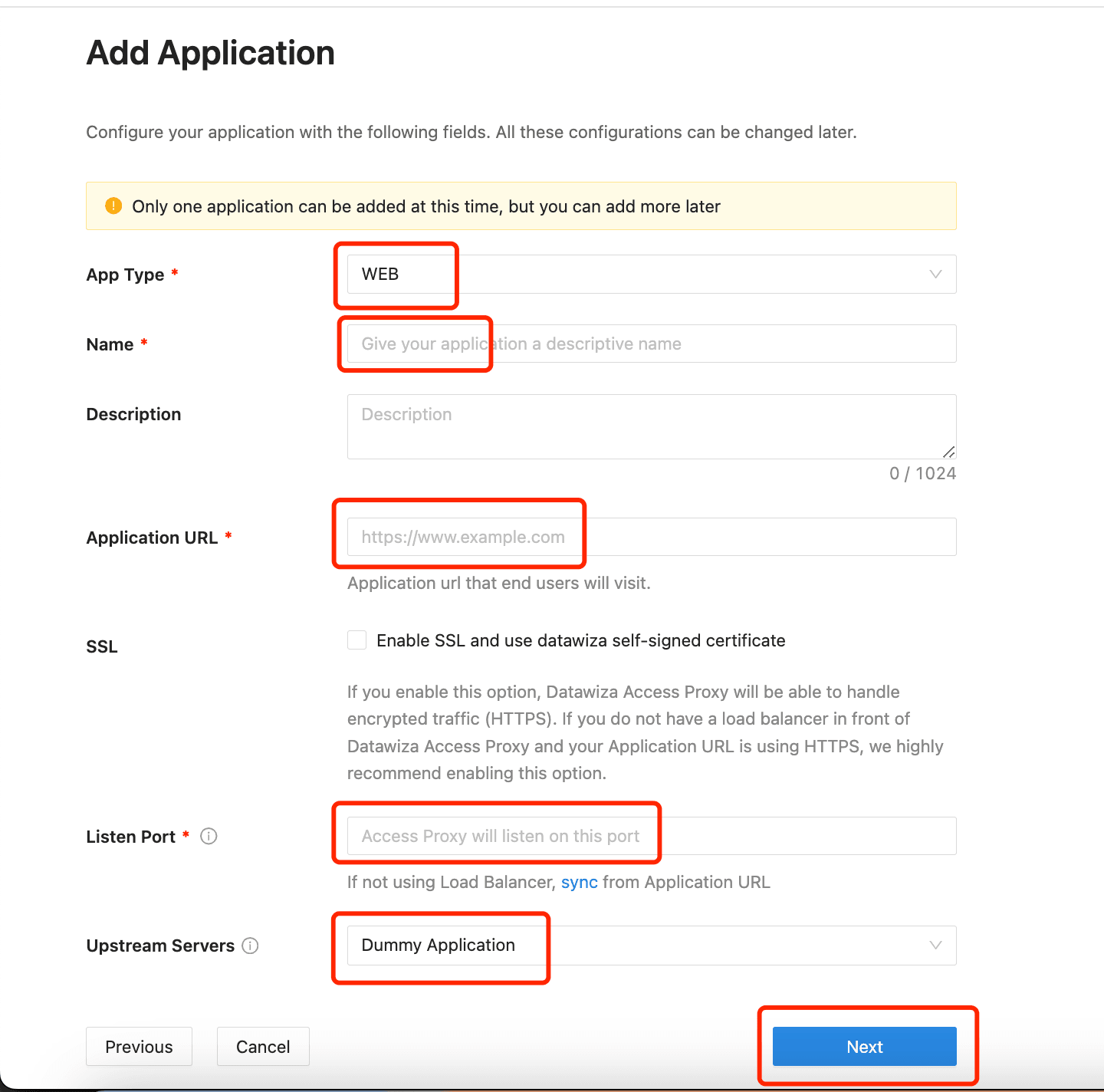 Create app in DCMC Azure