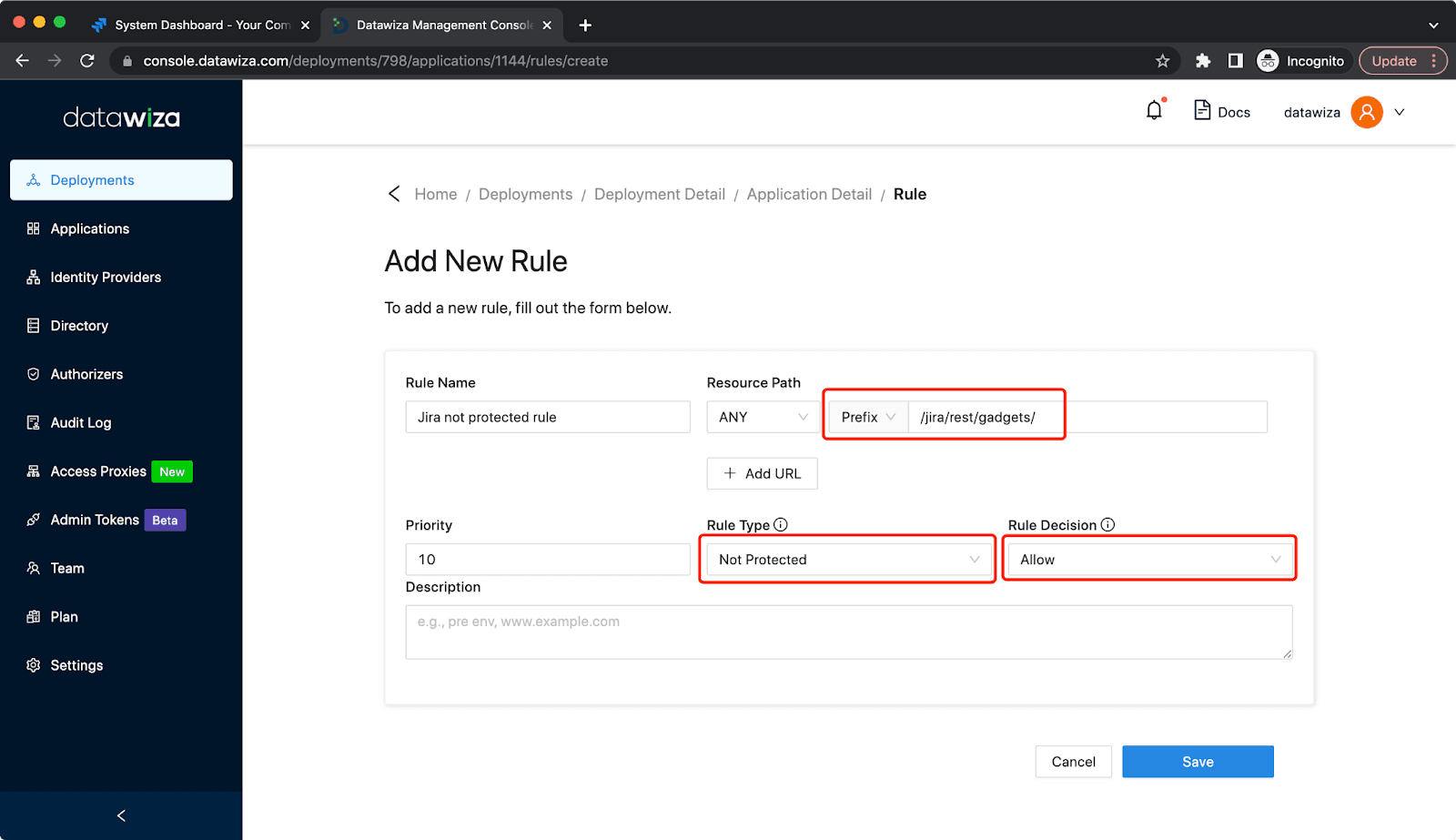 Atlassian Jira Microsoft Entra ID (Azure AD) SSO | Add New Rule