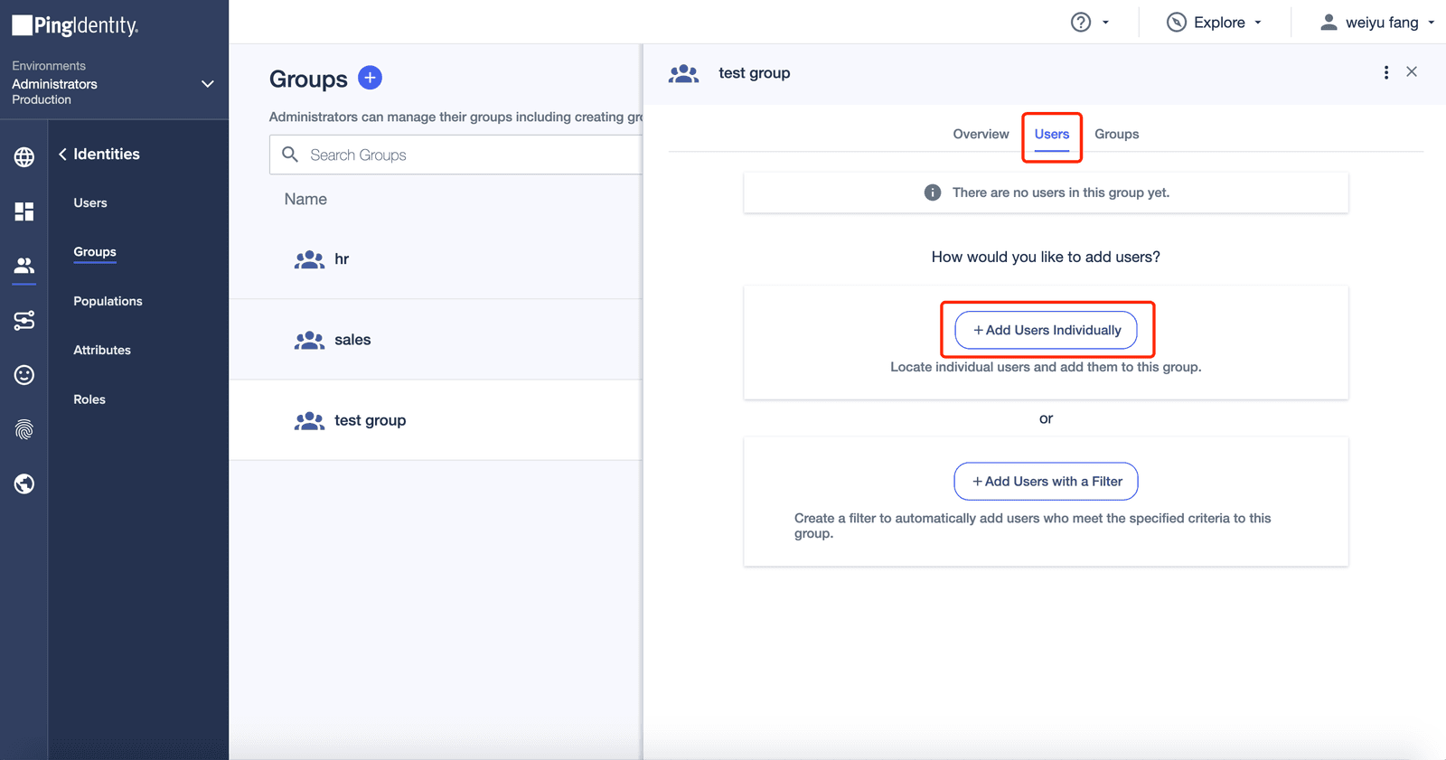 PingOne SSO | Groups