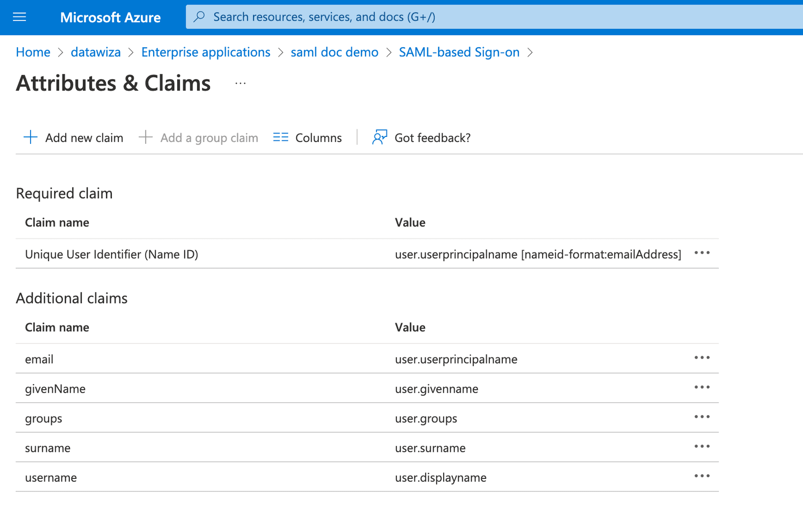 Microsoft Entra ID SAML SSO