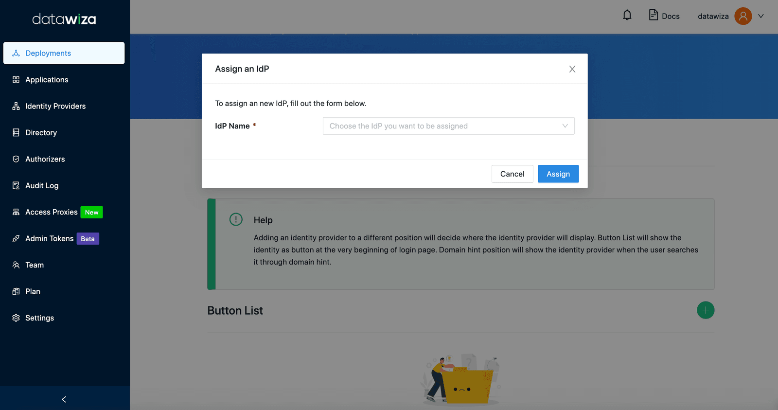 Enable SSO using K8S | Assign IdP