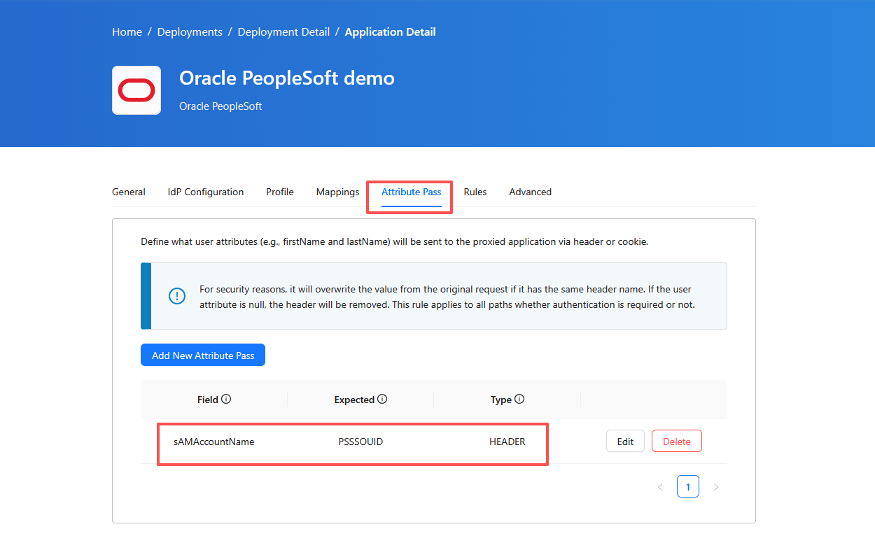 Oracle PeopleSoft SSO and MFA | Attribute Pass