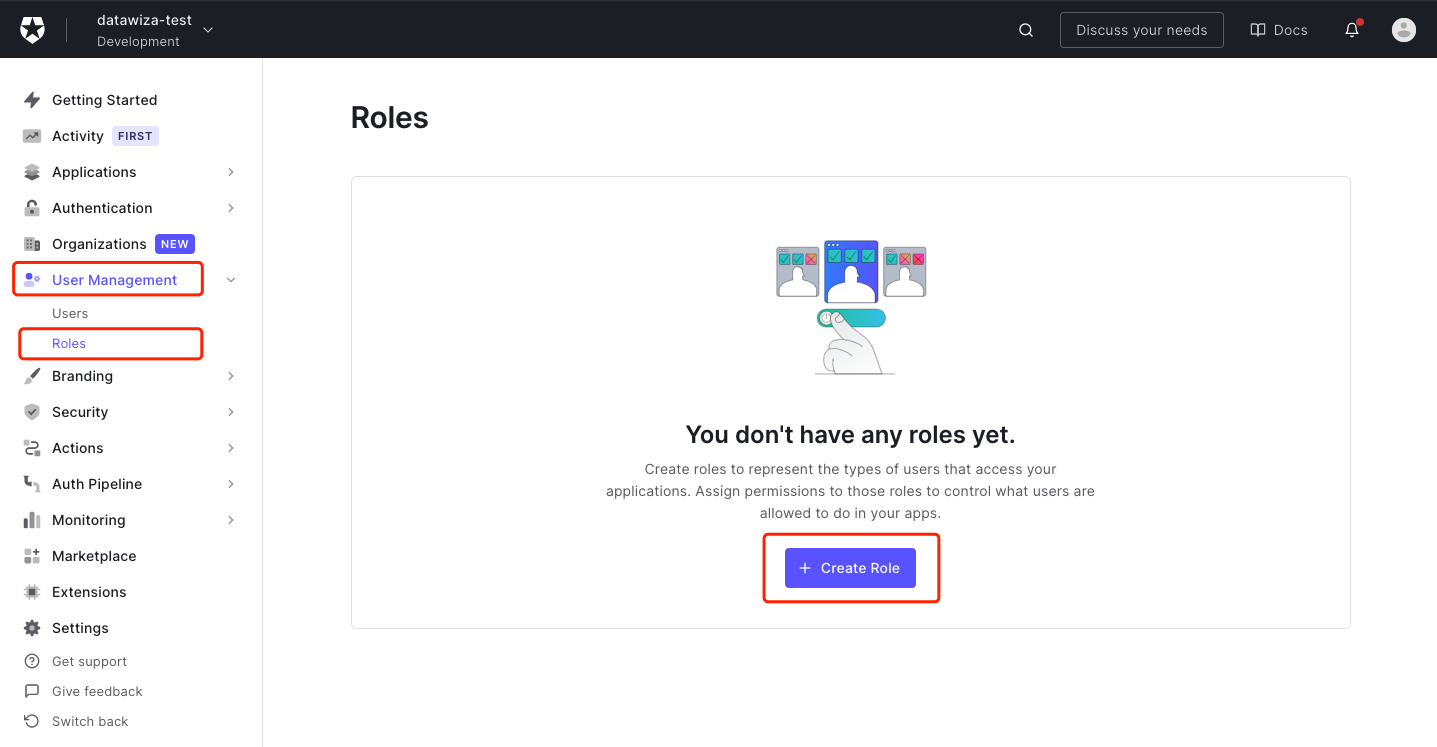 Auth0 SSO | Create Auth0 Role