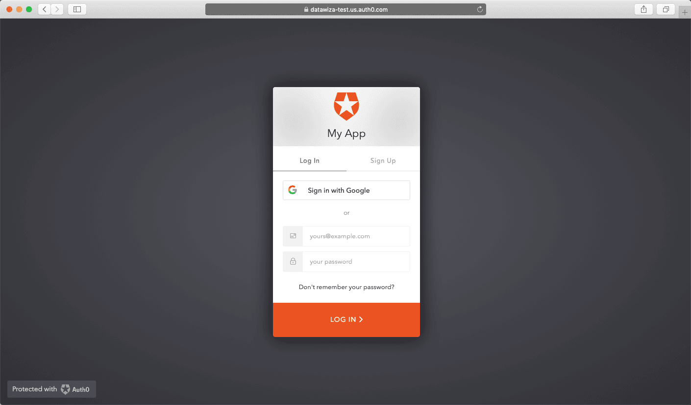Web App Auth0 SSO | DAP with Auth0