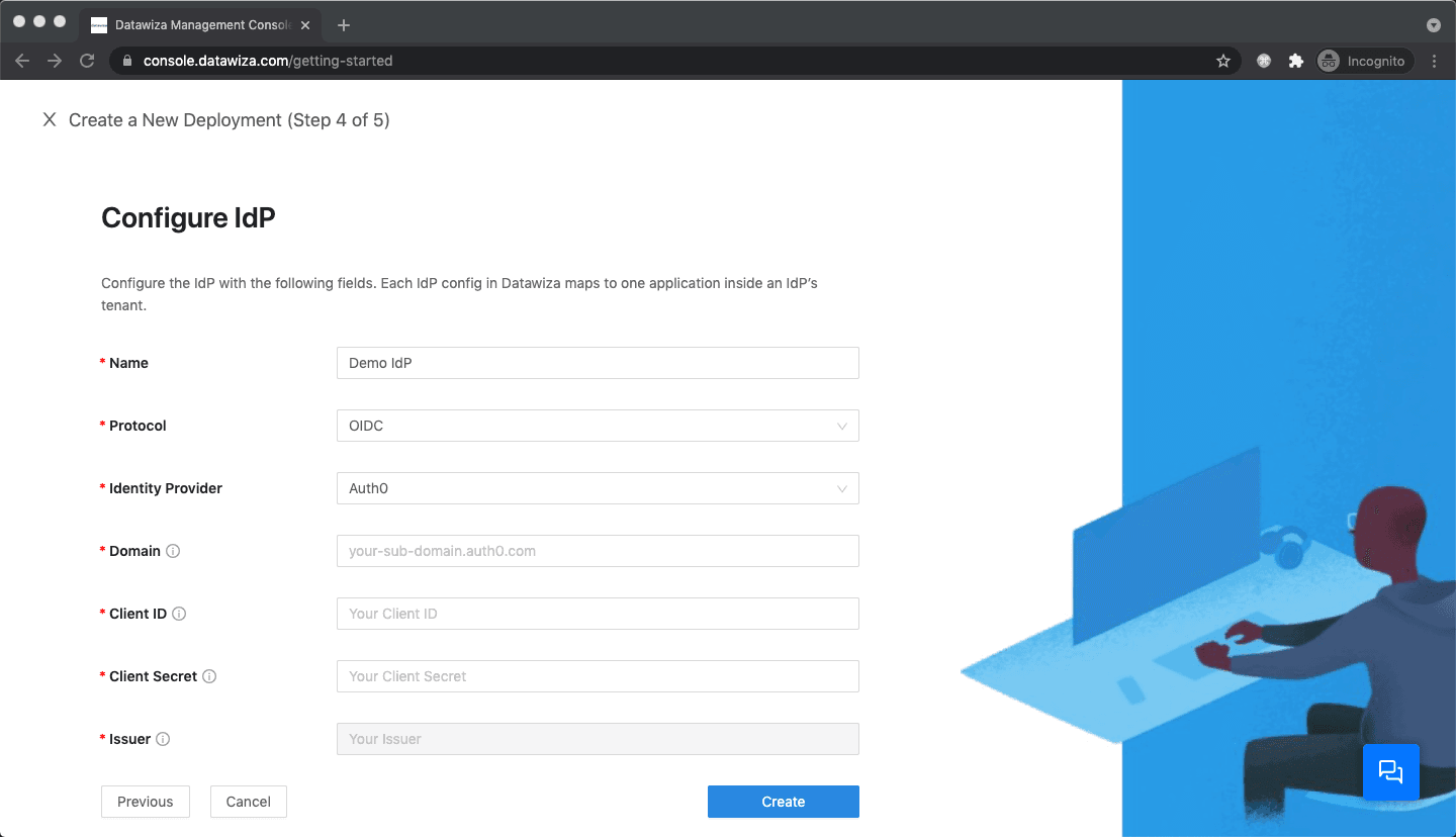 Choose Auth0 IdP