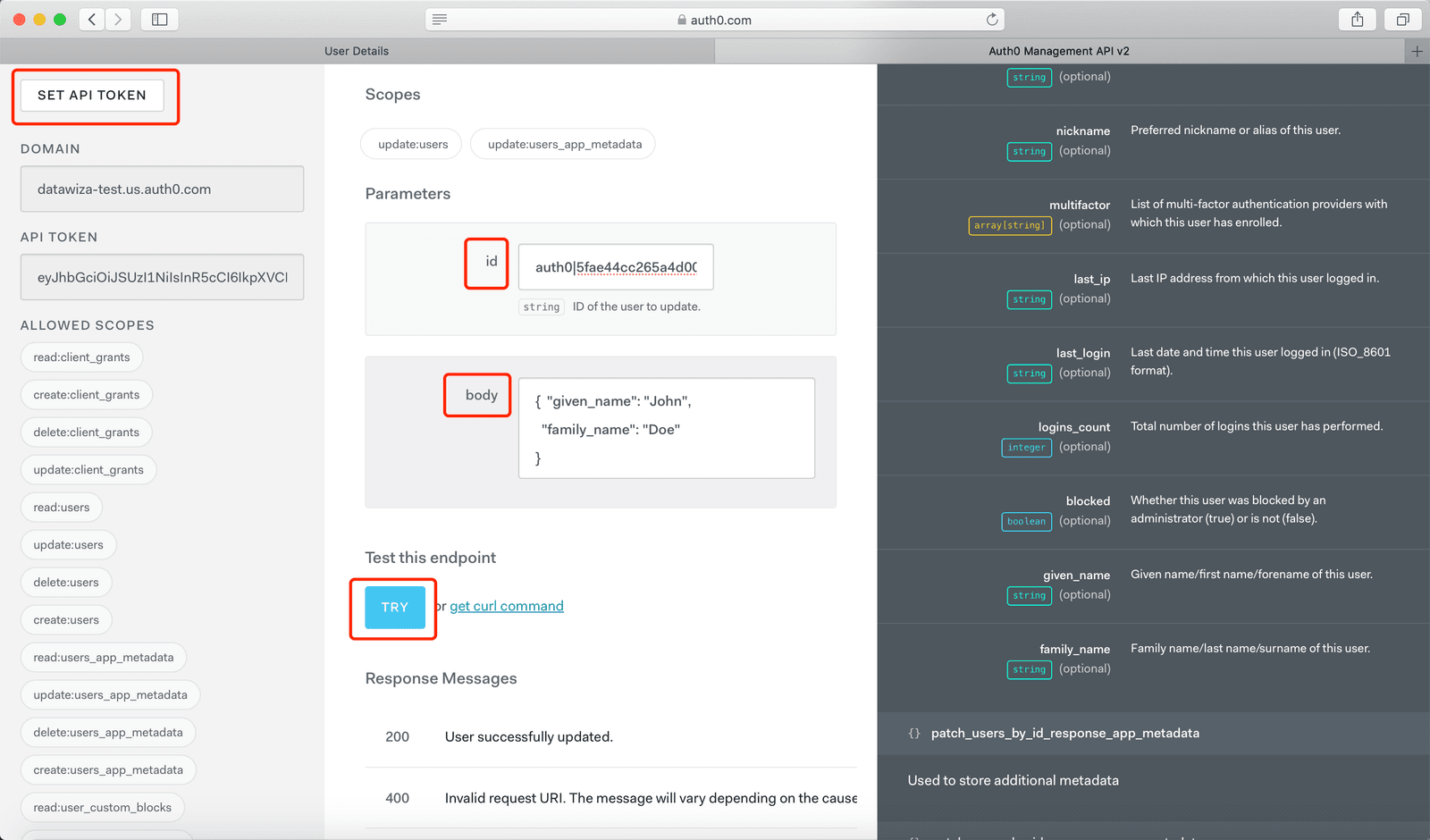 Auth0 SSO | Set Auth0 API