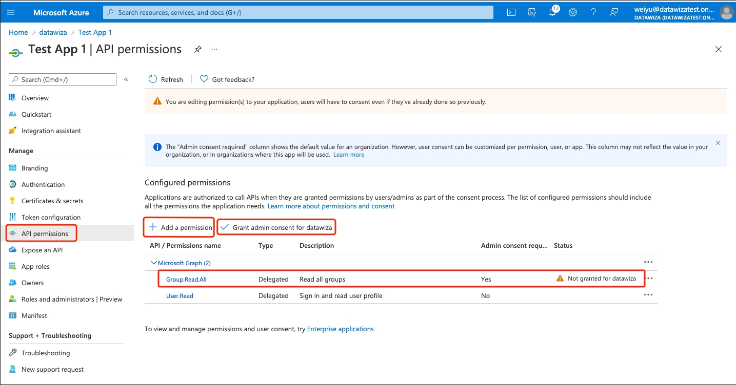 Microsoft Entra ID SSO | Grant API Admin Consent