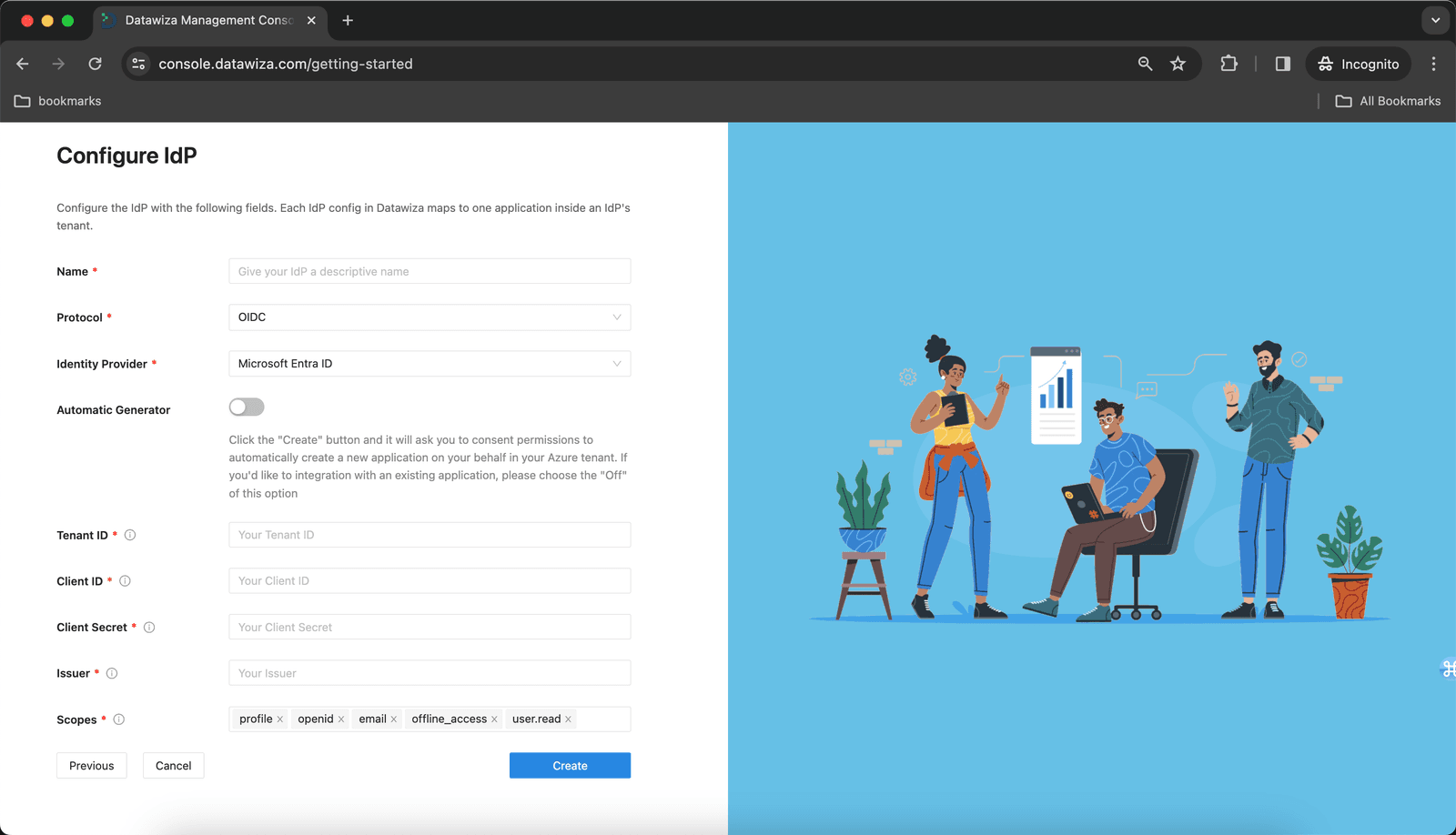 Web App Microsoft Entra ID SSO | Choose Microsoft Entra ID IdP