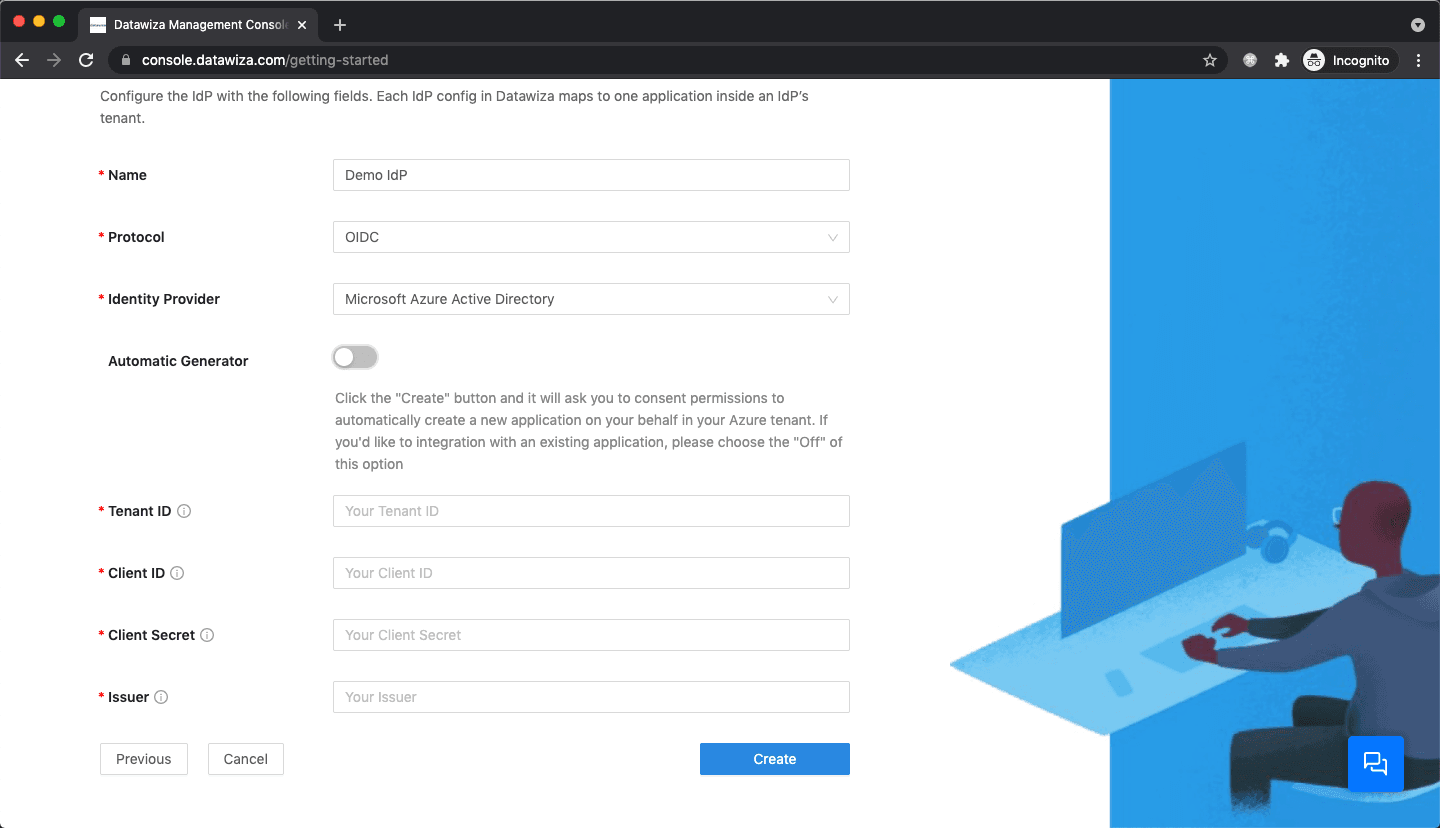 Choose Microsoft Entra ID (Azure AD) IdP