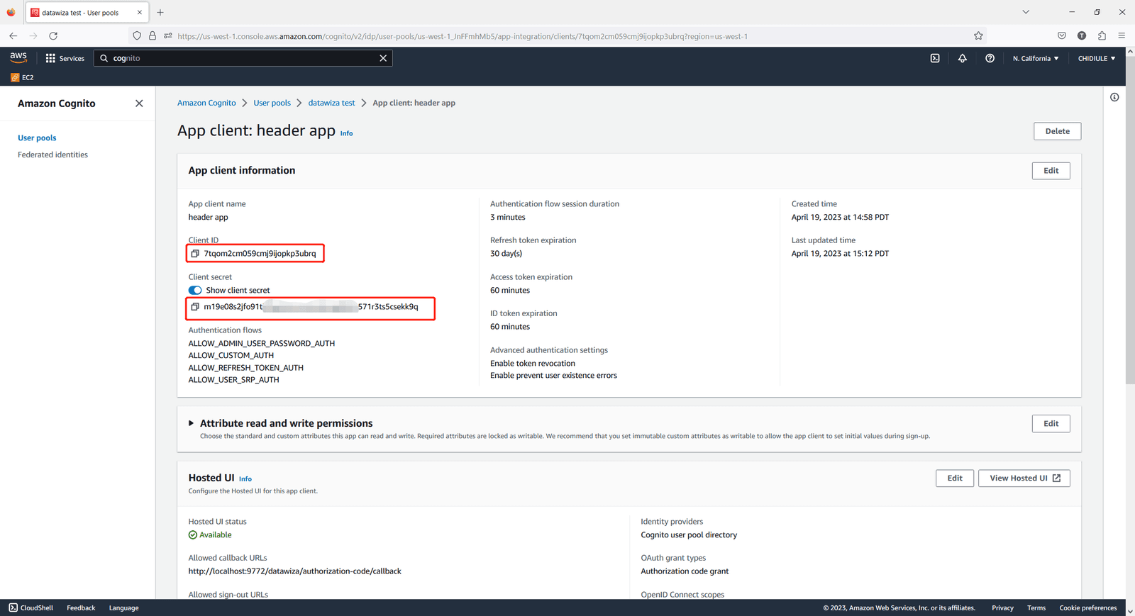 AWS Cognito SSO | Cognito App Client