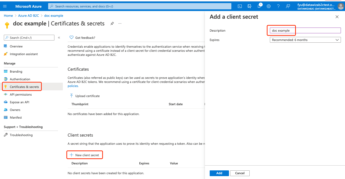 Azure AD B2C SSO | app