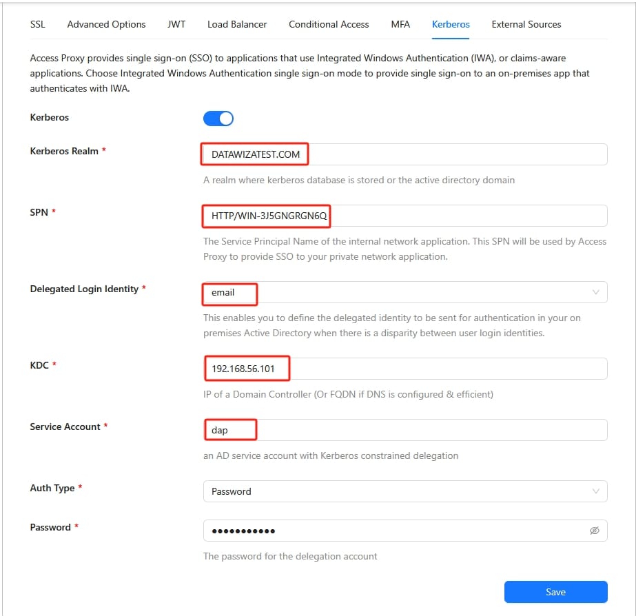 Microsoft sharepoint SSO and MFA | Config Kerberos