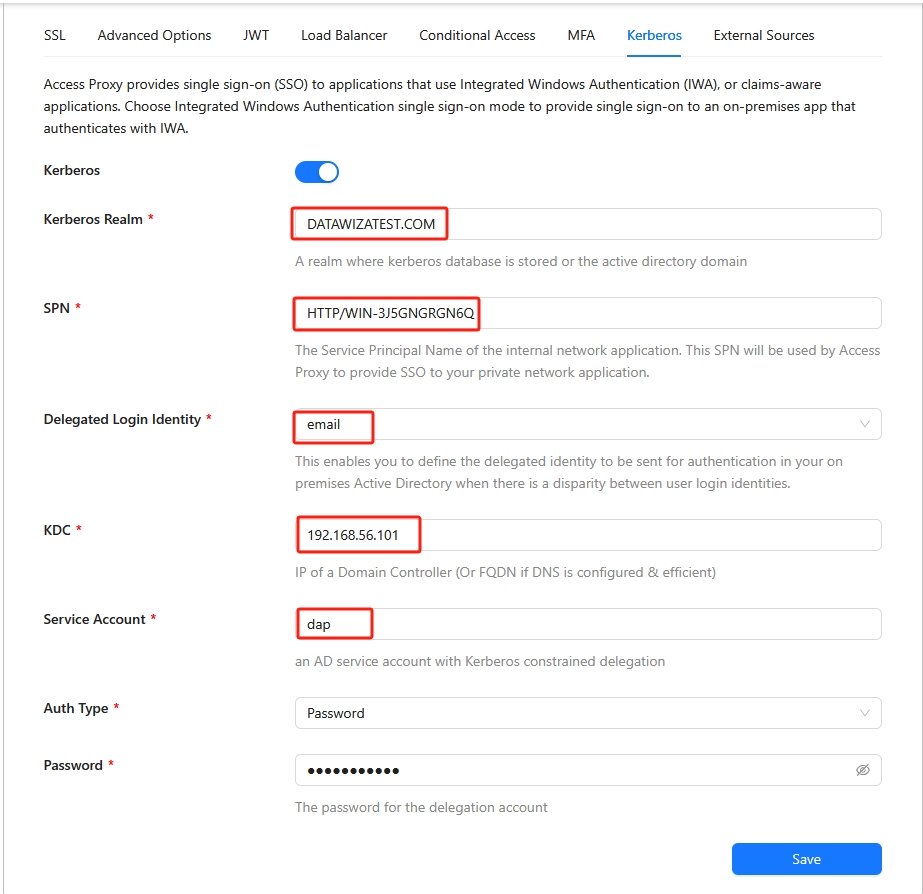Microsoft sharepoint SSO and MFA | Config Kerberos