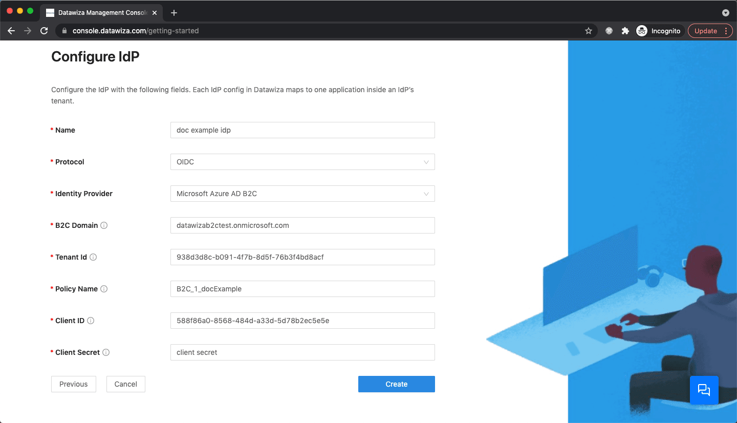Web App Azure AD B2C SSO | Azure AD B2C DCMC IdP configuration