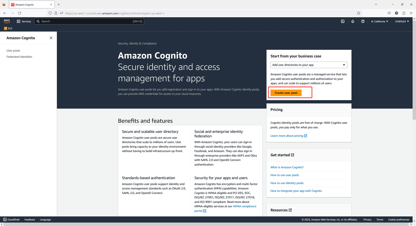 AWS Cognito SSO | Cognito User Pool