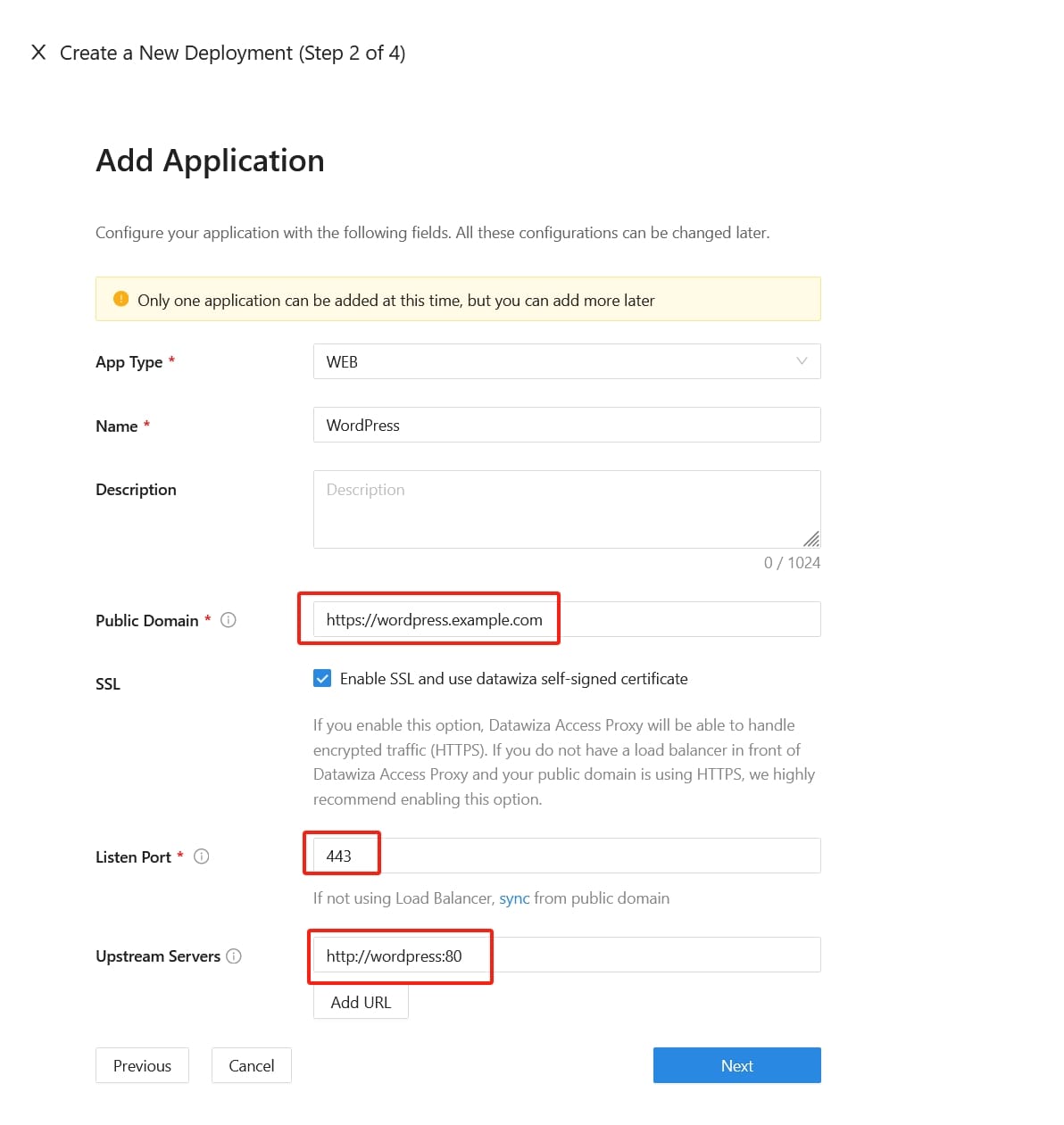 WordPress SSO and MFA | Create a New Application