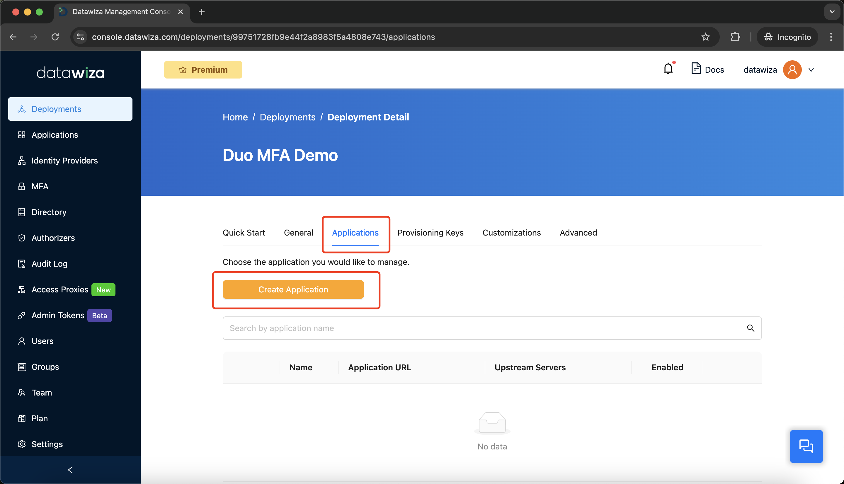 Oracle EBS MFA | Create an New Application