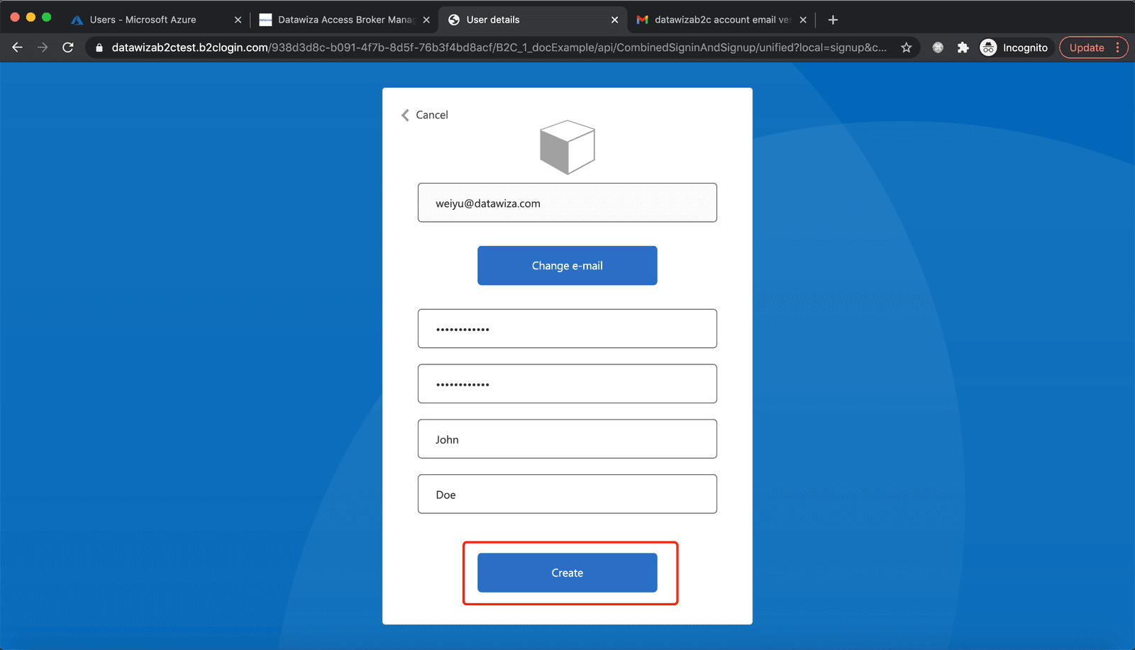 Web App Azure AD B2C SSO | Azure AD B2C Sign Up and Sign In