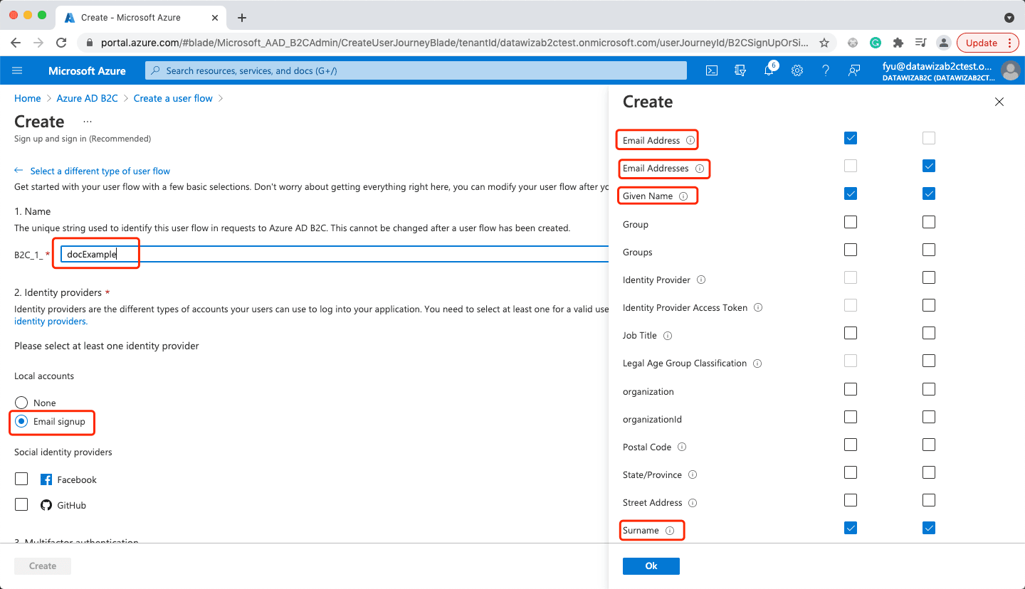 Azure AD B2C SSO | user flow