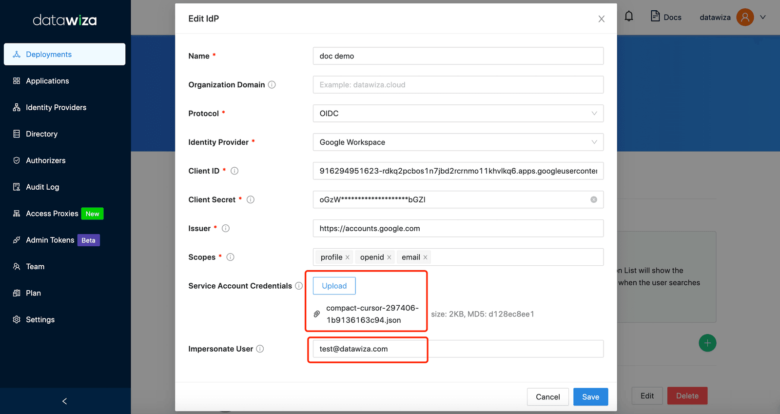 Web App Google Workspace SSO | Google Workspace API