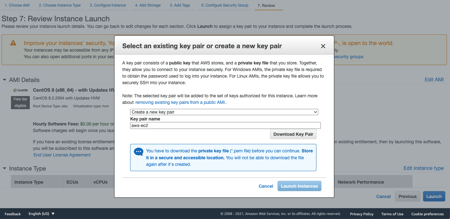 download key pair