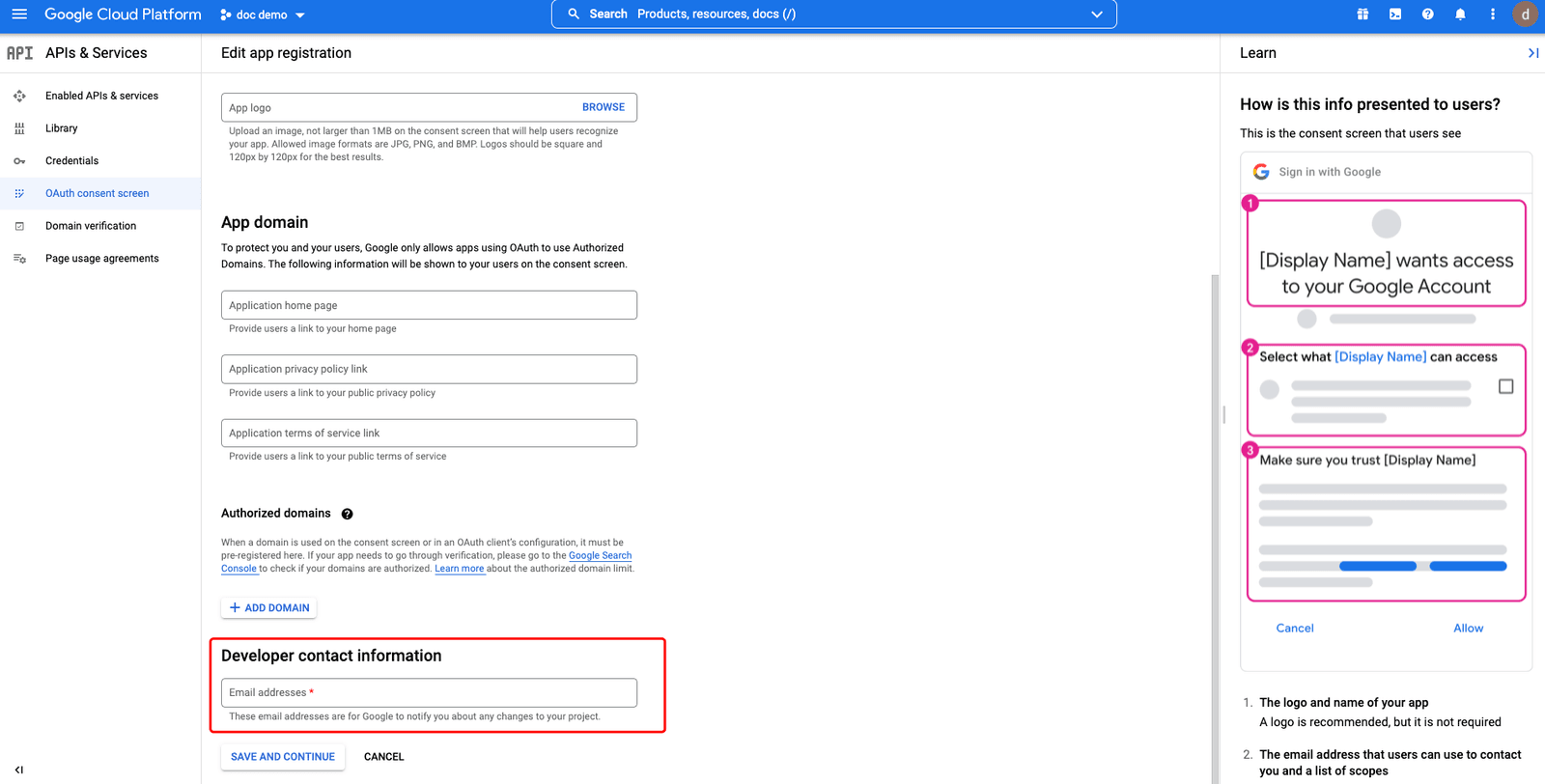 Google Workspace SSO | Google Workspace Create OAuth consent screen