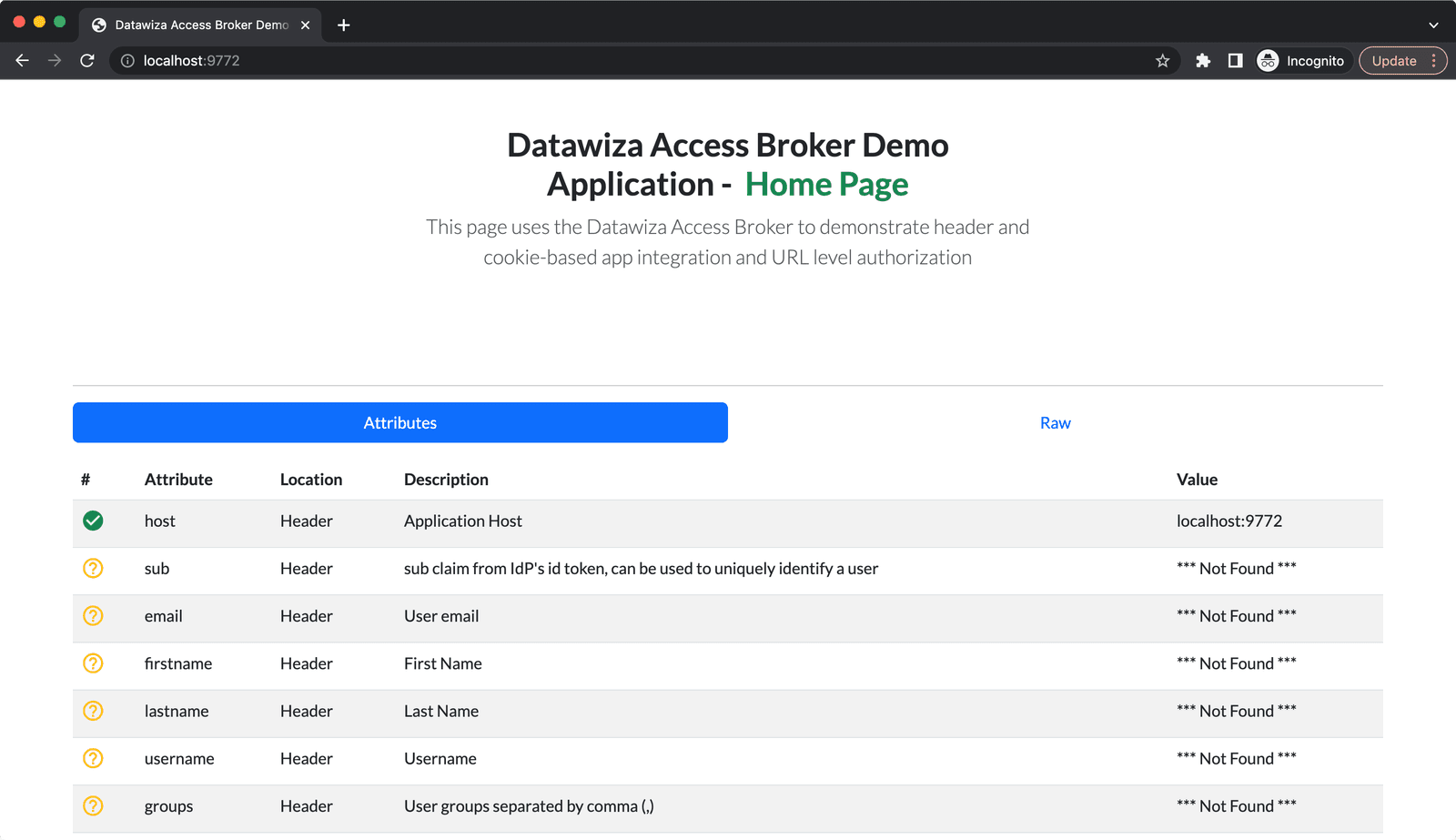 header-based app