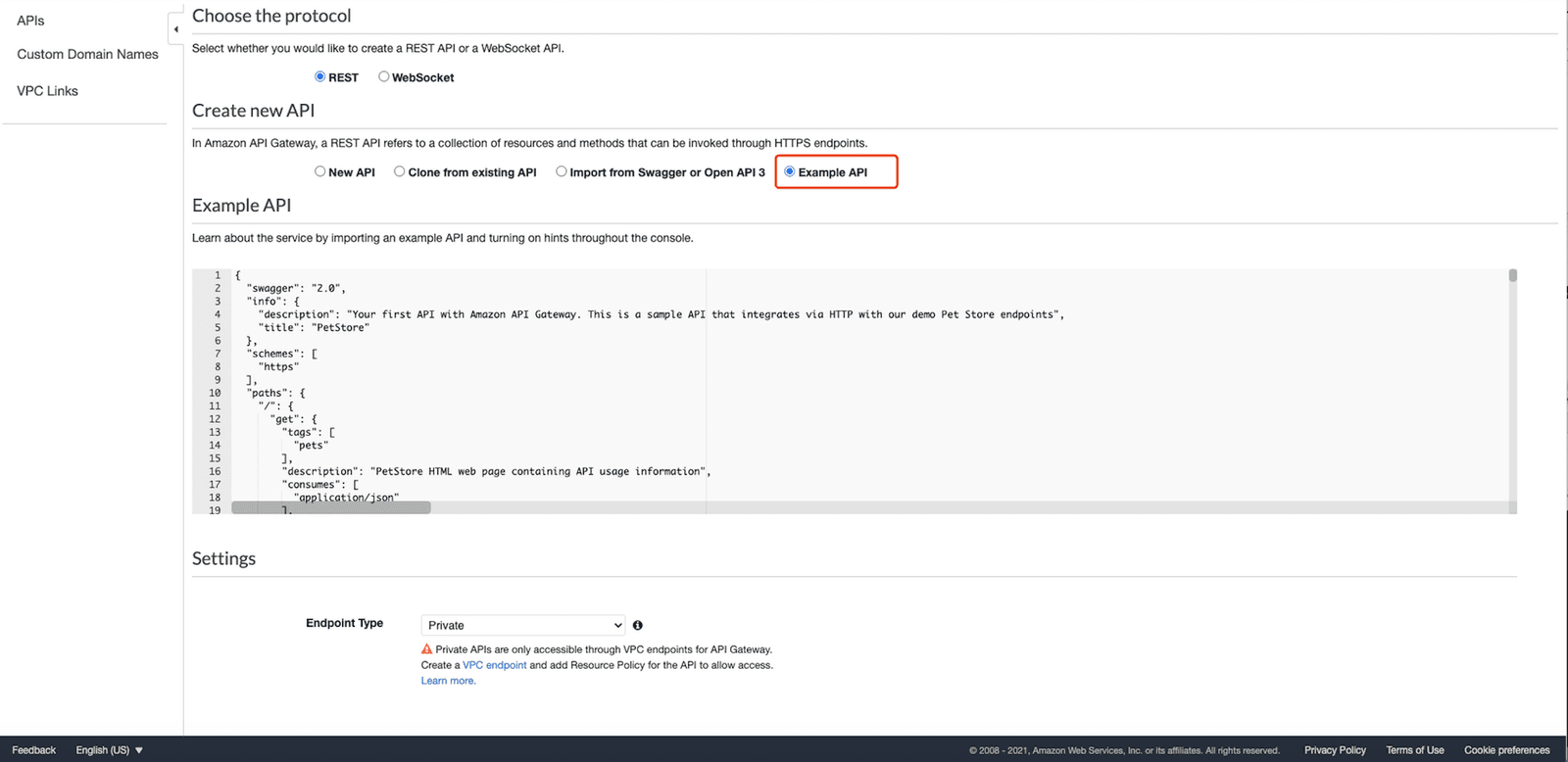 example api