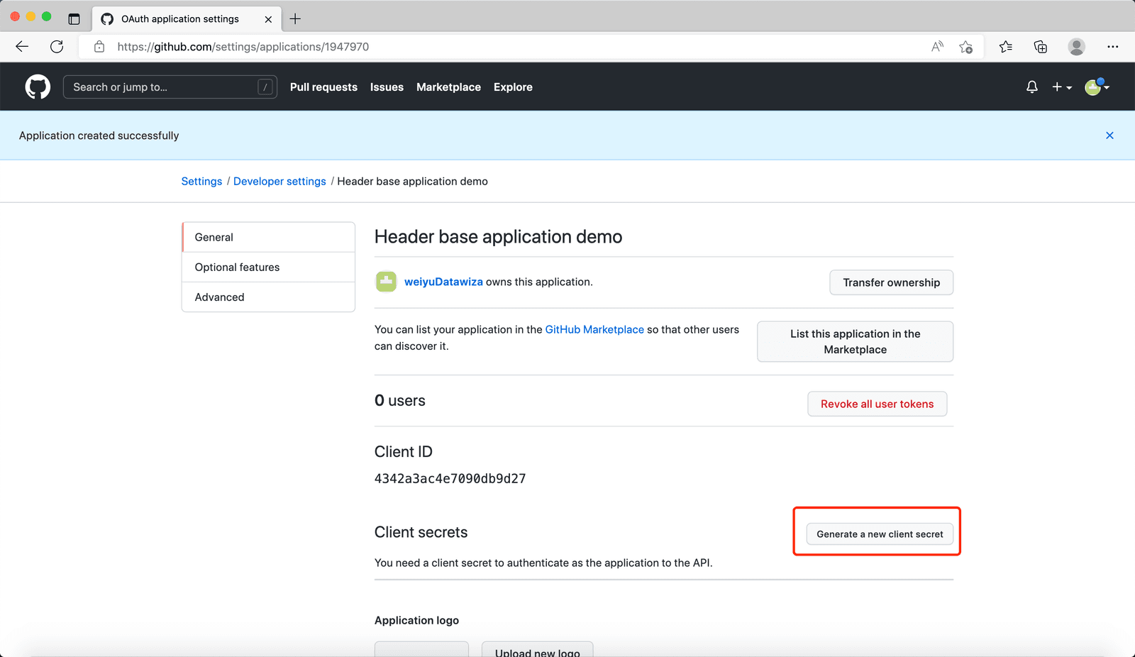 Github SSO | Github App config