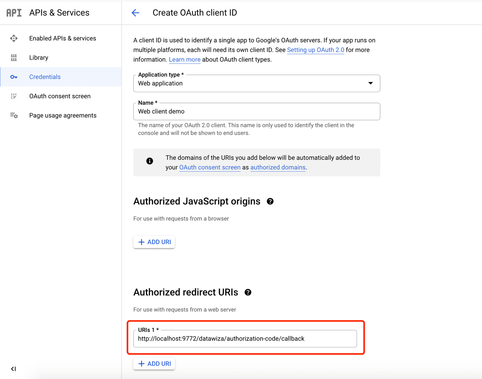 Google SSO | Google Credential Config
