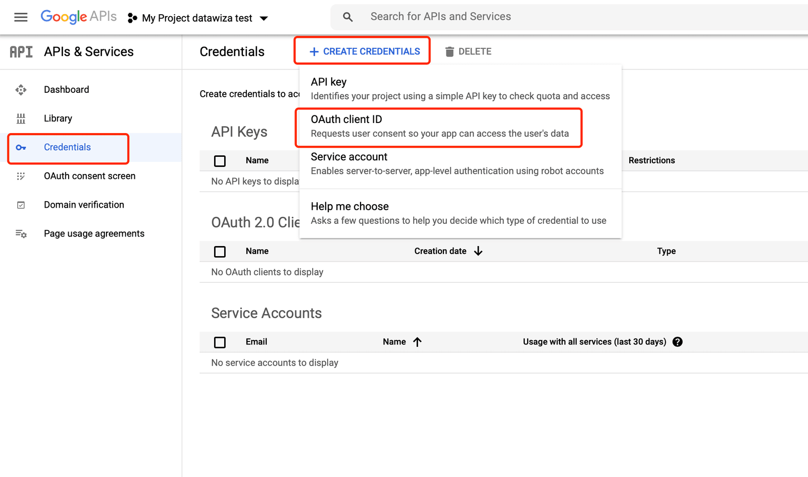 Google SSO | Google Credential Config