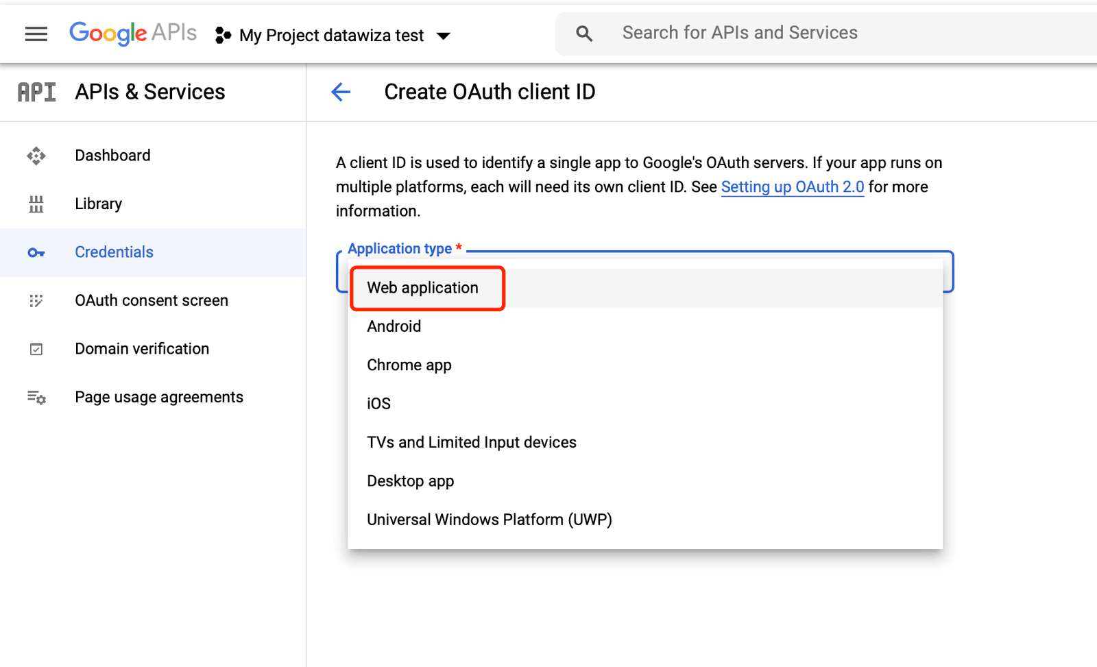 Google SSO | Google Credential Config