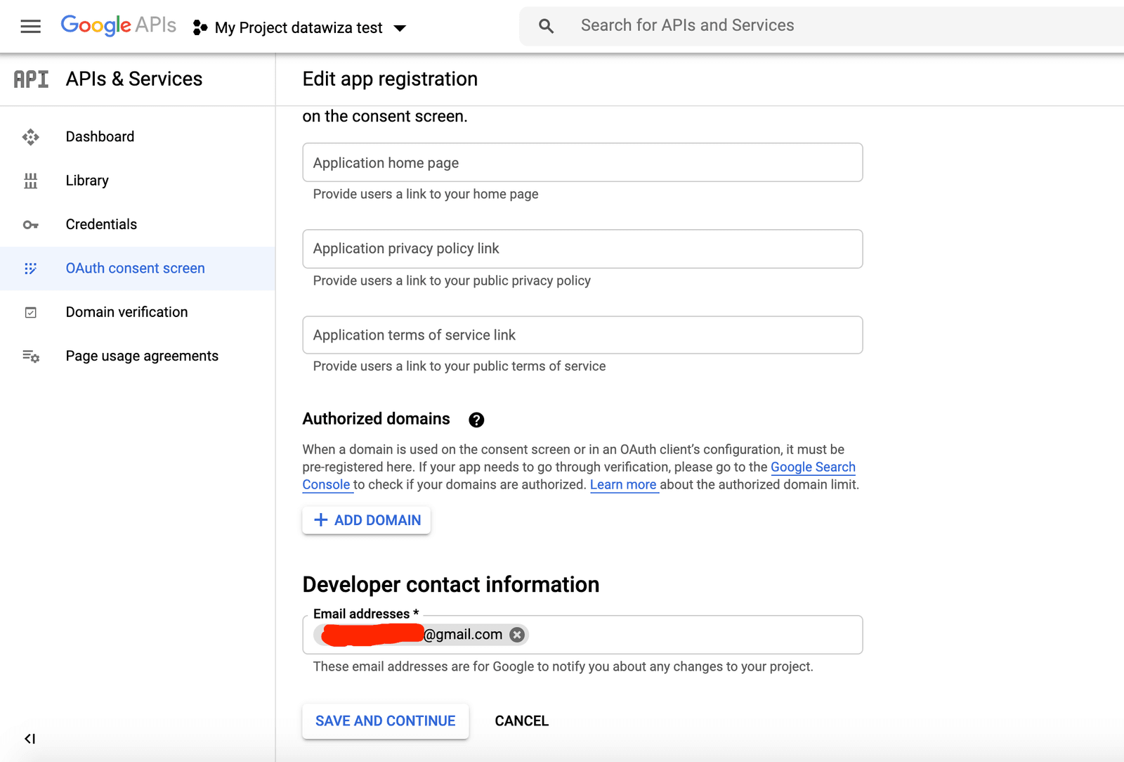 Google SSO | Google Create OAuth consent screen