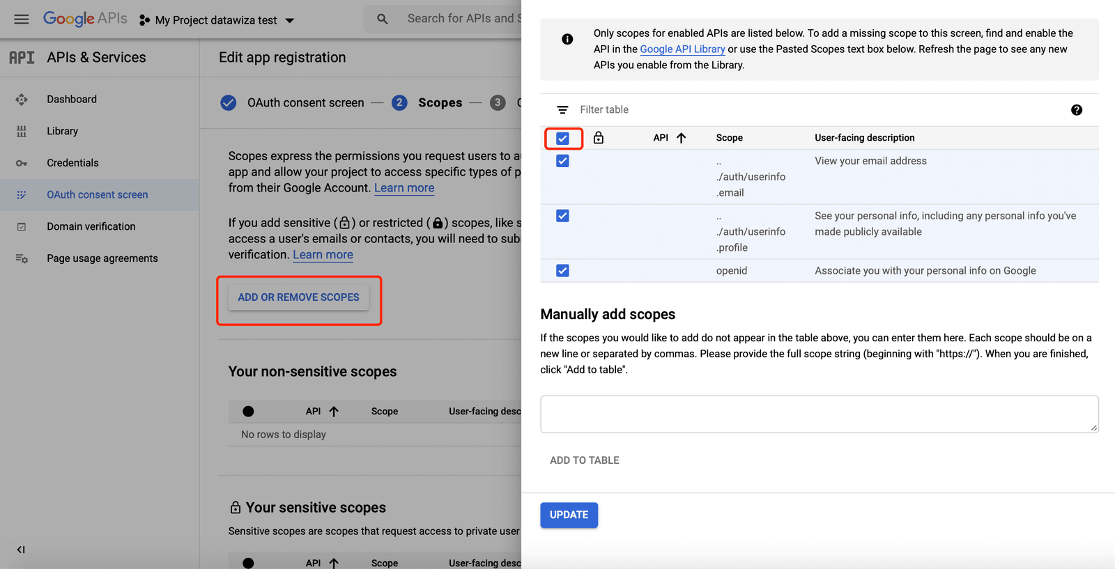 Google SSO | Google Create OAuth consent screen