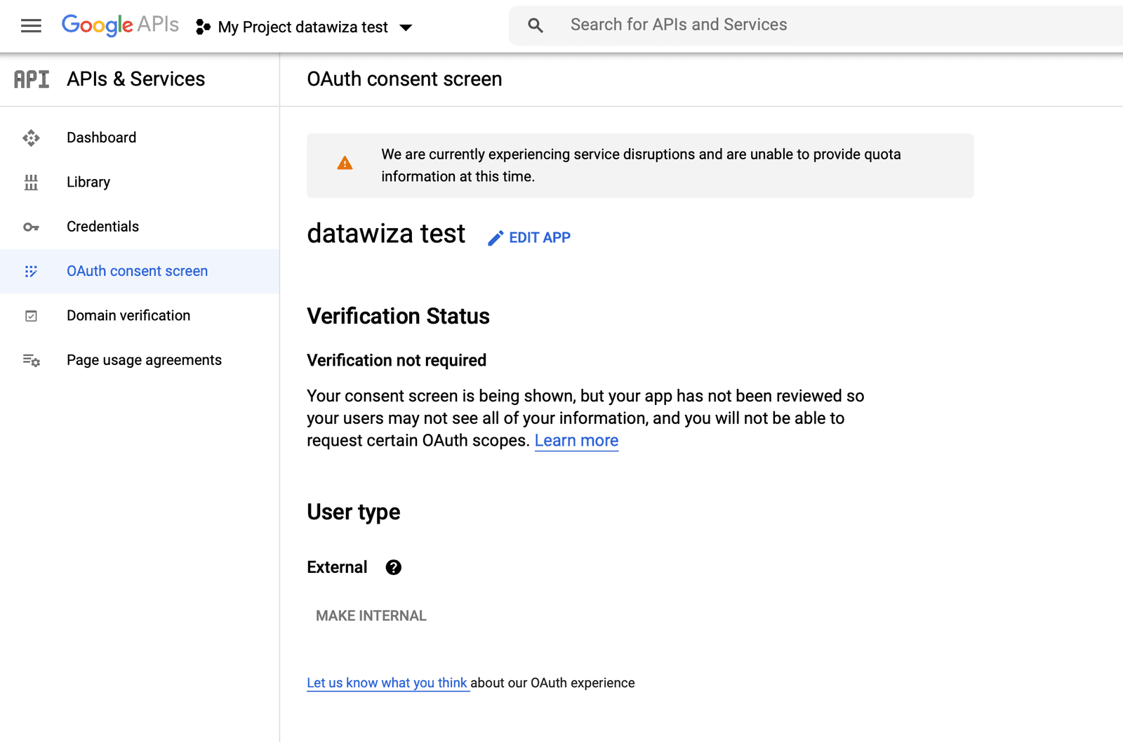 Google SSO | Google Create OAuth consent screen