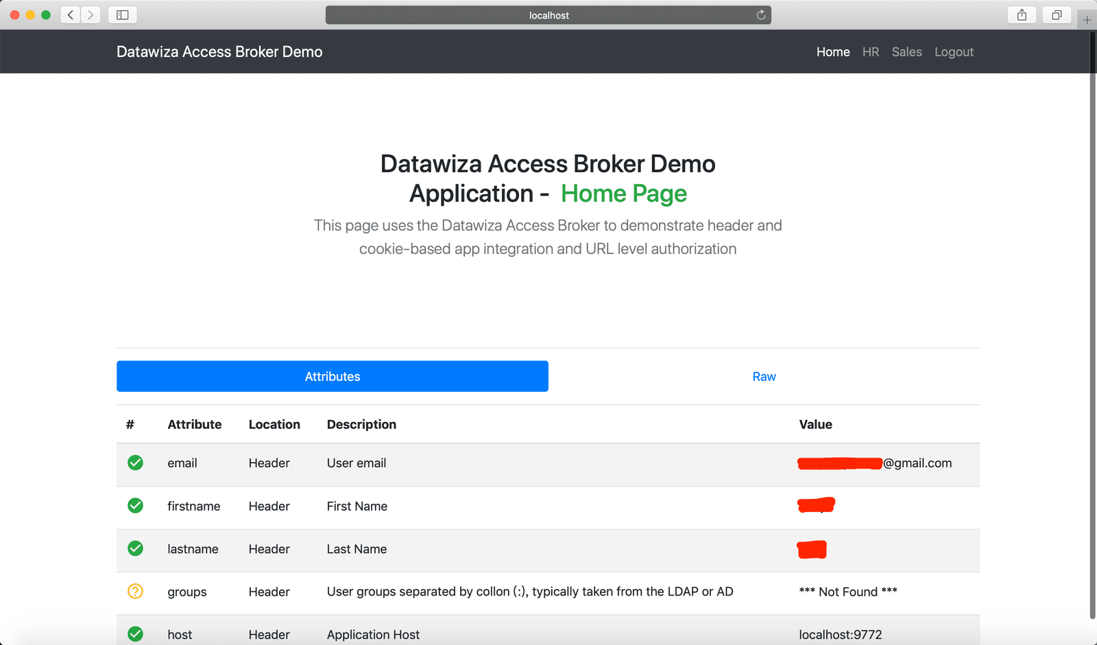 Web App Google SSO | Google with DCMC attributes