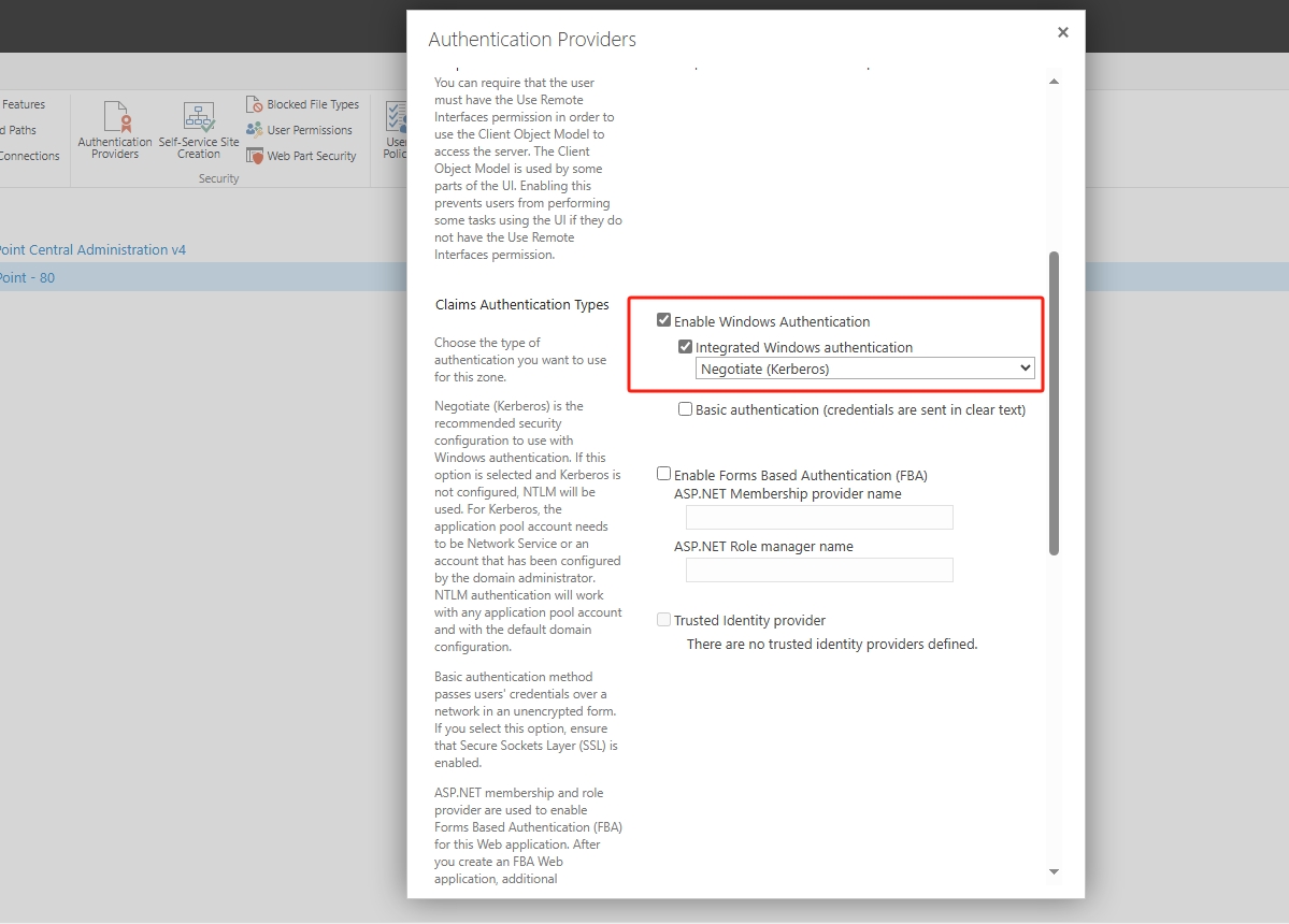 Microsoft sharepoint SSO and MFA | Integrated Win Auth