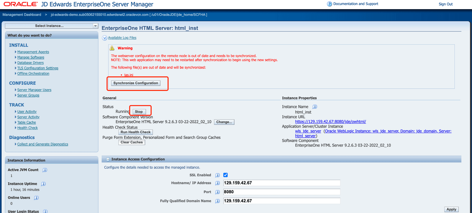 Oracle JDE SSO and MFA | JDE Sync Config