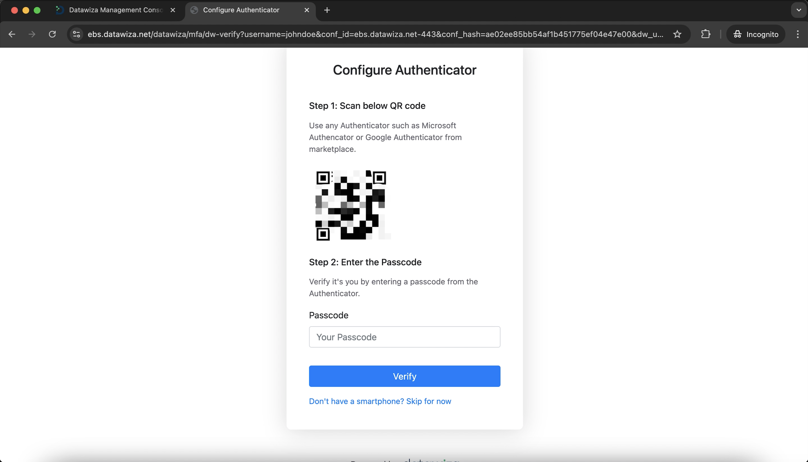 Oracle EBS MFA | JIT Enrollment Prompt