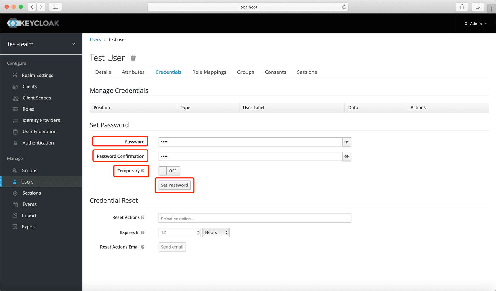 Keycloak SSO | Create Keycloak User