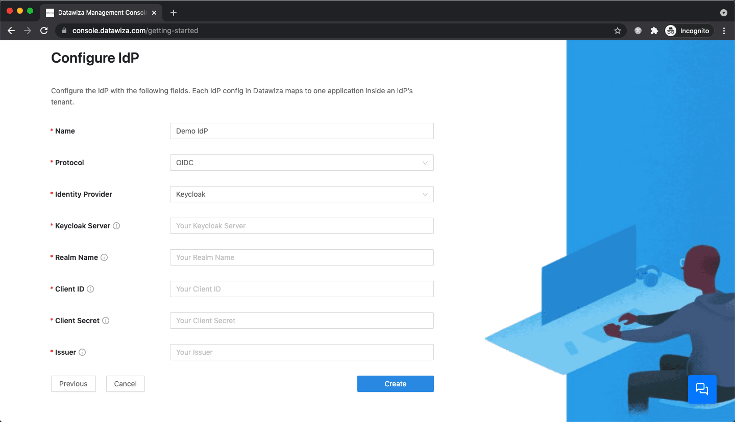 Choose Keycloak IdP