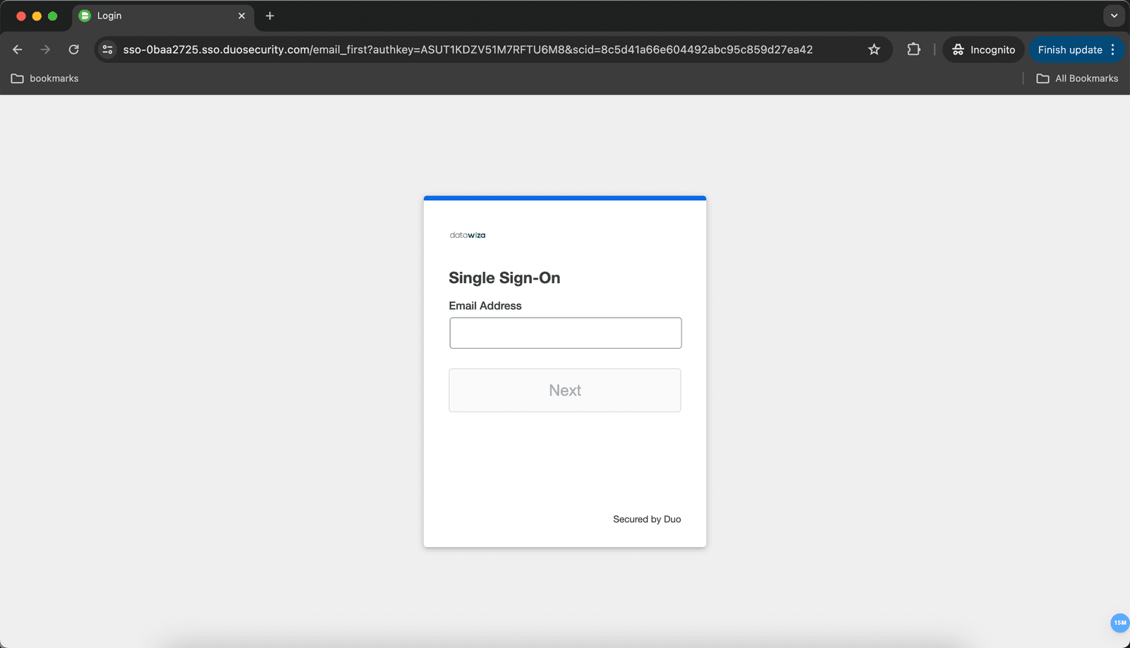 Duo MFA AD SSO | Duo Login Page