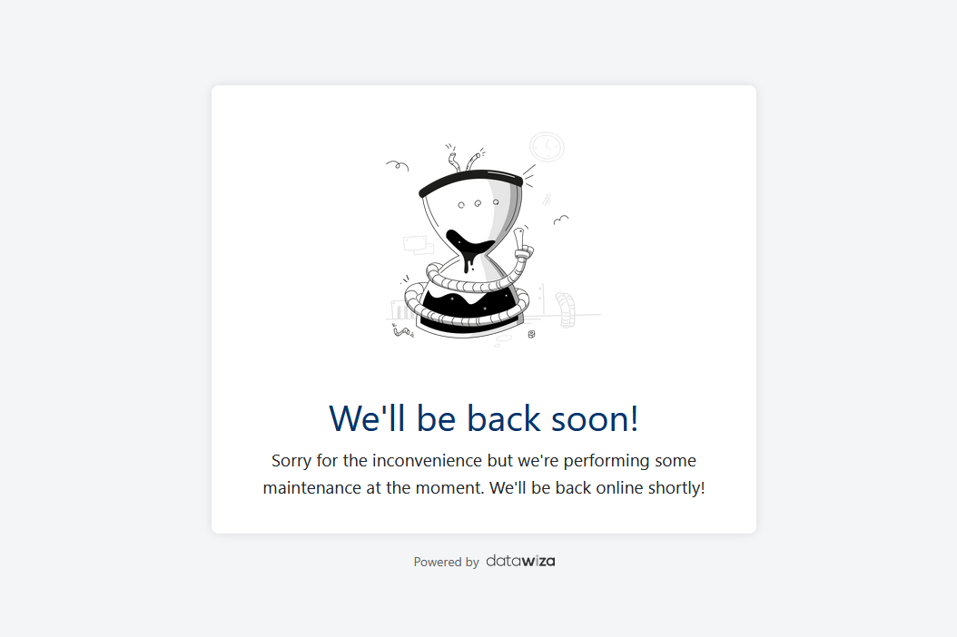Maintenance mode page