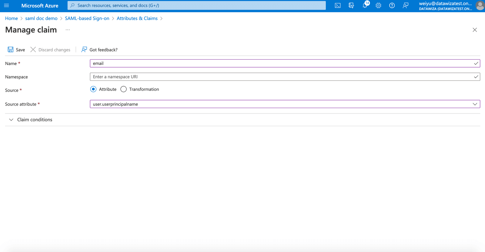 Microsoft Entra ID SAML SSO