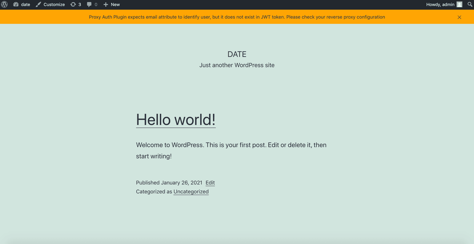 WordPress SSO and MFA | wordpress error notification