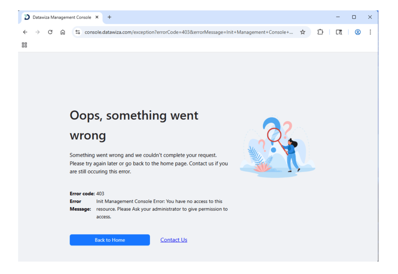 No permission error