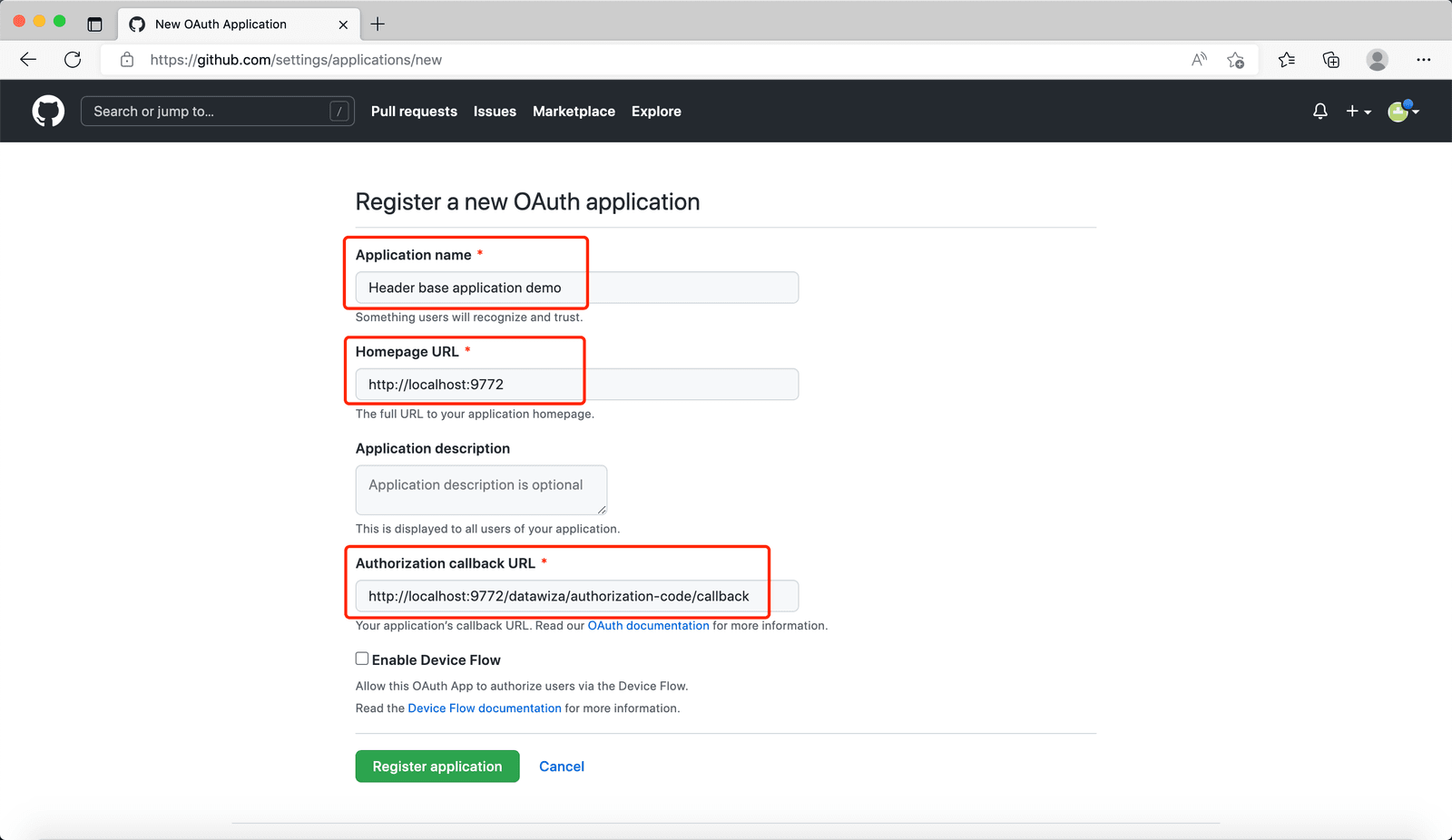 Github SSO | Github App config