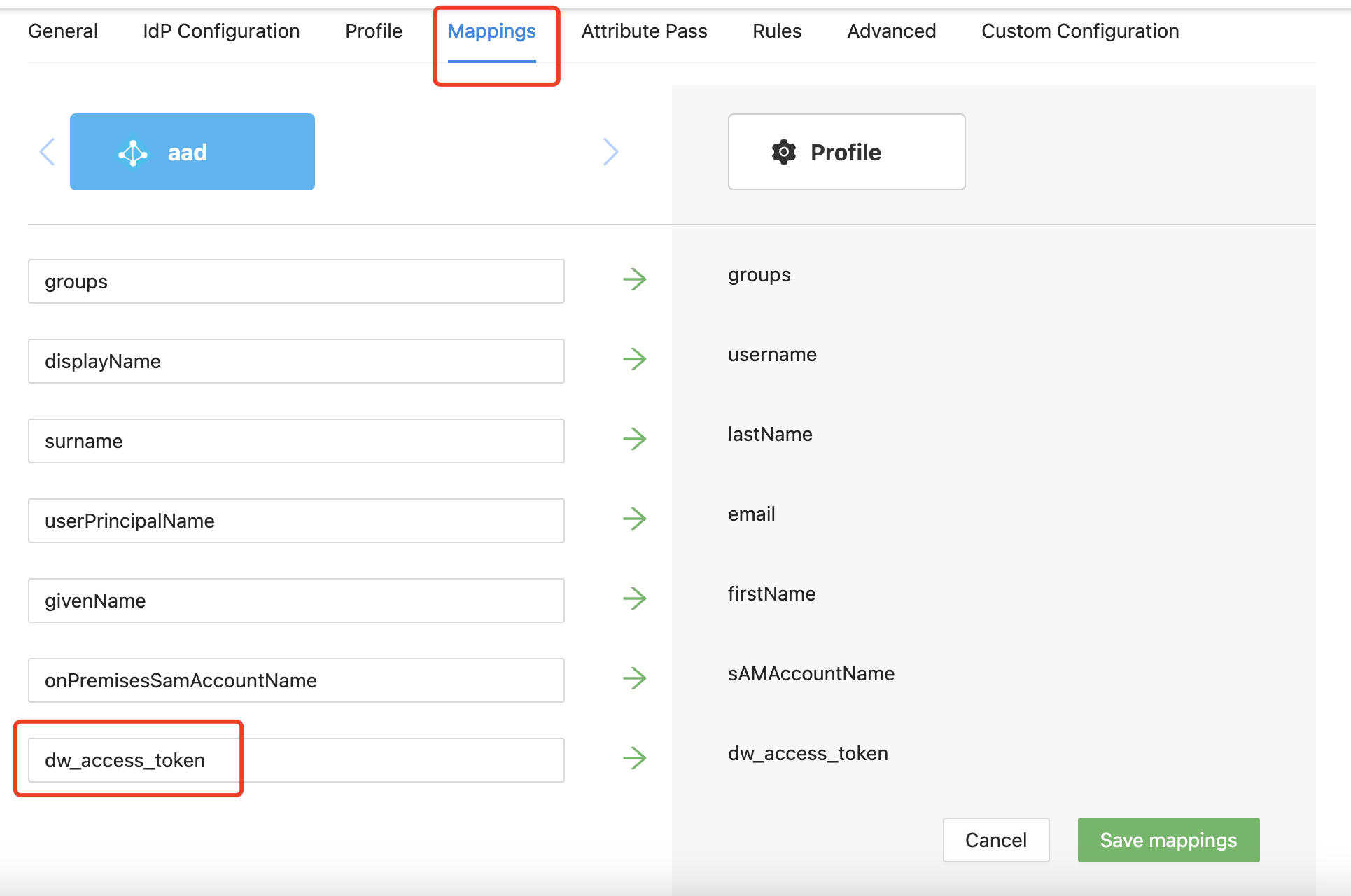 pass oauth tokens