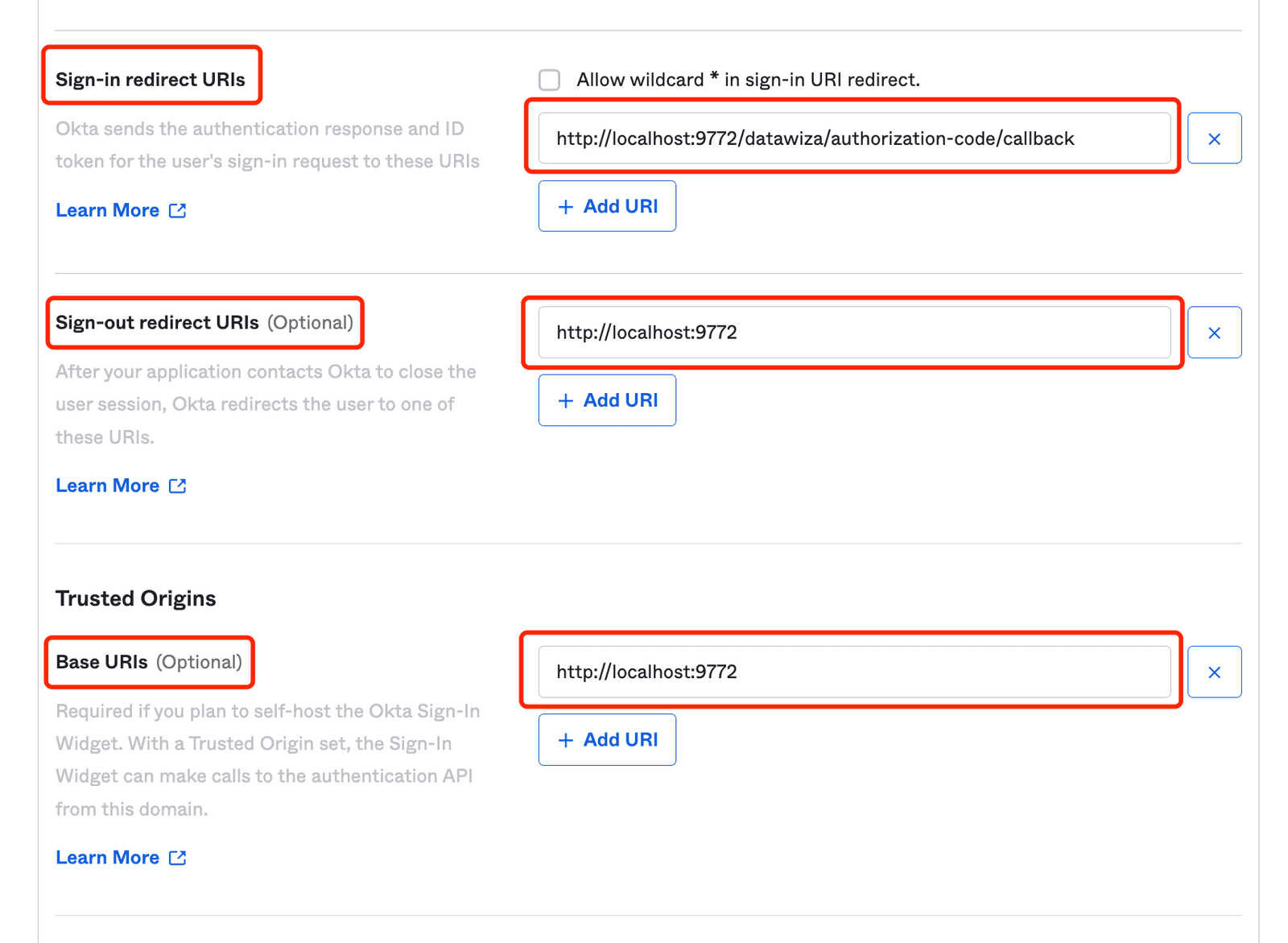 Okta Config